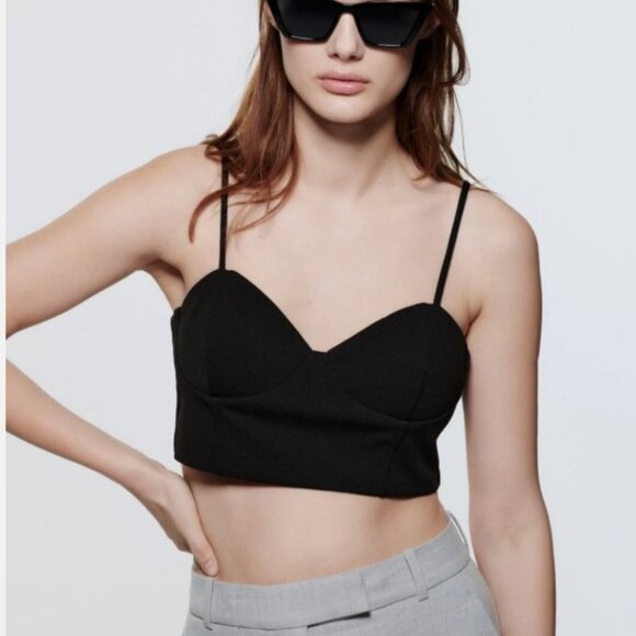 ZARA STRAP CROP TOP SIZE S 7901/176/800 - Picture 1 of 4